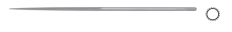 MEPAC CZ s.r.o. - Švýcarský jehlový pilník kulatý, L=140mm, pr.3,5mm, L=140mm, sek 0