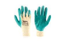Povrstvené rukavice Dipper žluto-zelené v.08