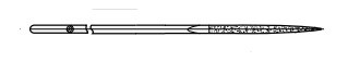 Diamantový pilník jehlový čtyřhranný 2,9x50-180mm, st.3mm, #120, Premium