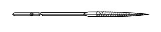 Diamantový pilník jehlový tříhranný 3,9x50-180mm, st.3mm, #120, Premium