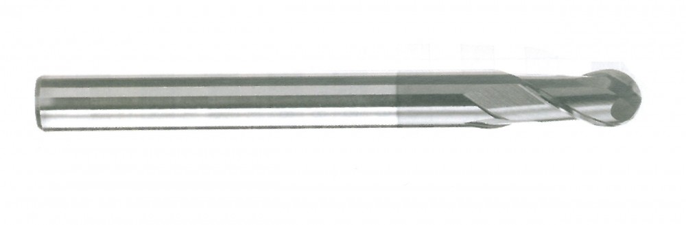 Stopková fréza kulová 2-břitá, pr.6x12-100mm, st.6mm, R3
