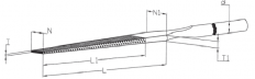 MEPAC CZ s.r.o. - Diamantový pilník DHM , obdélníkový 30x130mm, stopka 3
