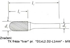 MEPAC CZ s.r.o. - Tvrdokovová fréza válcová s rádiusem 03x12.06-56mm, břit 3