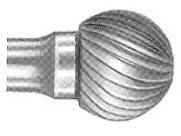 Tvrdokovová fréza kulička 2,5x2,3.03-28mm, břit 3